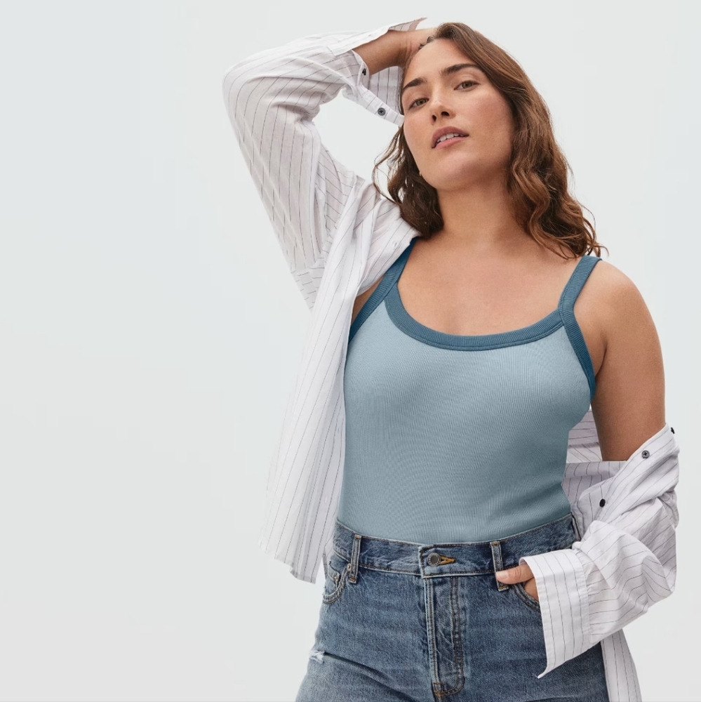 NWOT Everlane The Ringer Tank Bodysuit